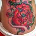Tattoos - Abstract glowing flower tattoo side piece.  - 70903
